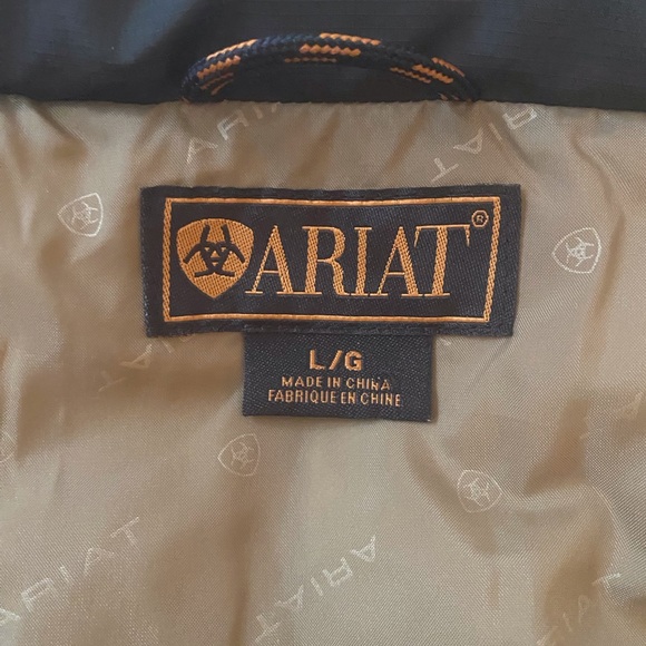 ARIAT Black Goose Down Jacket, size Large - Picture 6 of 8